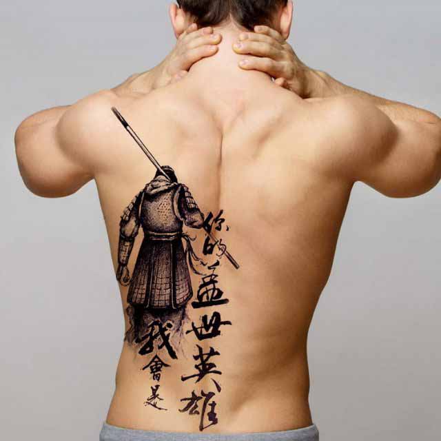 Tatuaje Temporal Japones Samurai - LOBICHIA